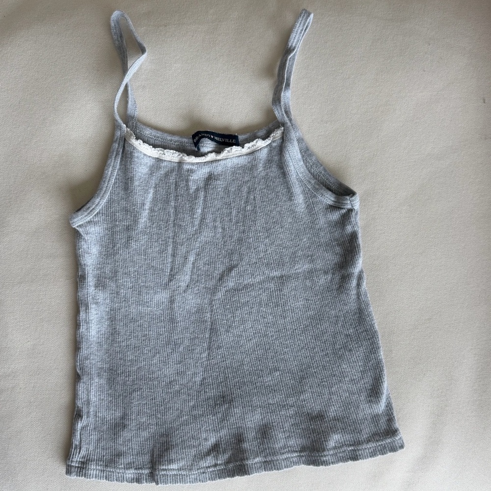 EUC Brandy Melville Lace Trim Tank Top